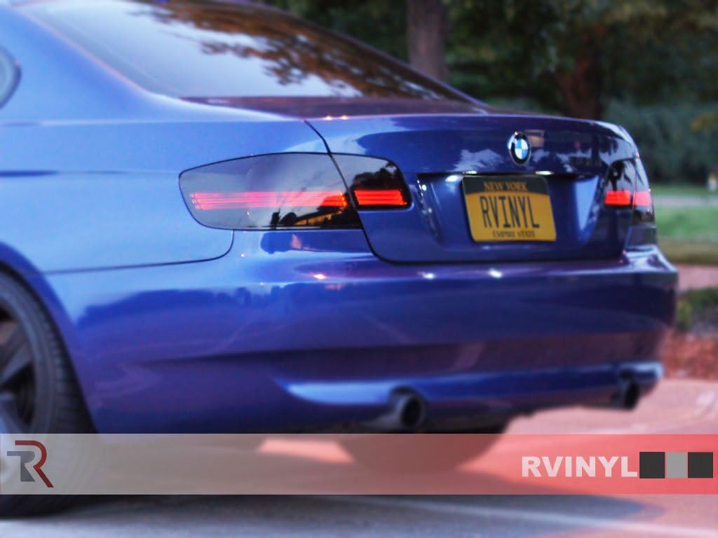 Rvinyl Cubiertas de tinte de luz trasera compatibles con Mercedes-Benz Clase S 2007-2009 – humo opaco