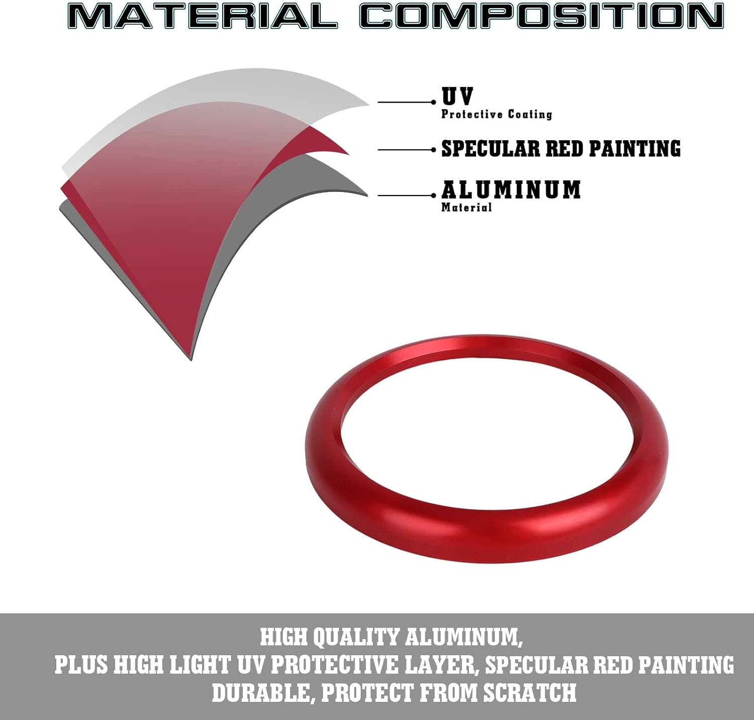 Xotic Tech – Marco de instrumento, marco de instrumento, para salpicadero, compatible con Porsche Macan 2015-up, 718 Cayman Boxster 2016-2018 (rojo)