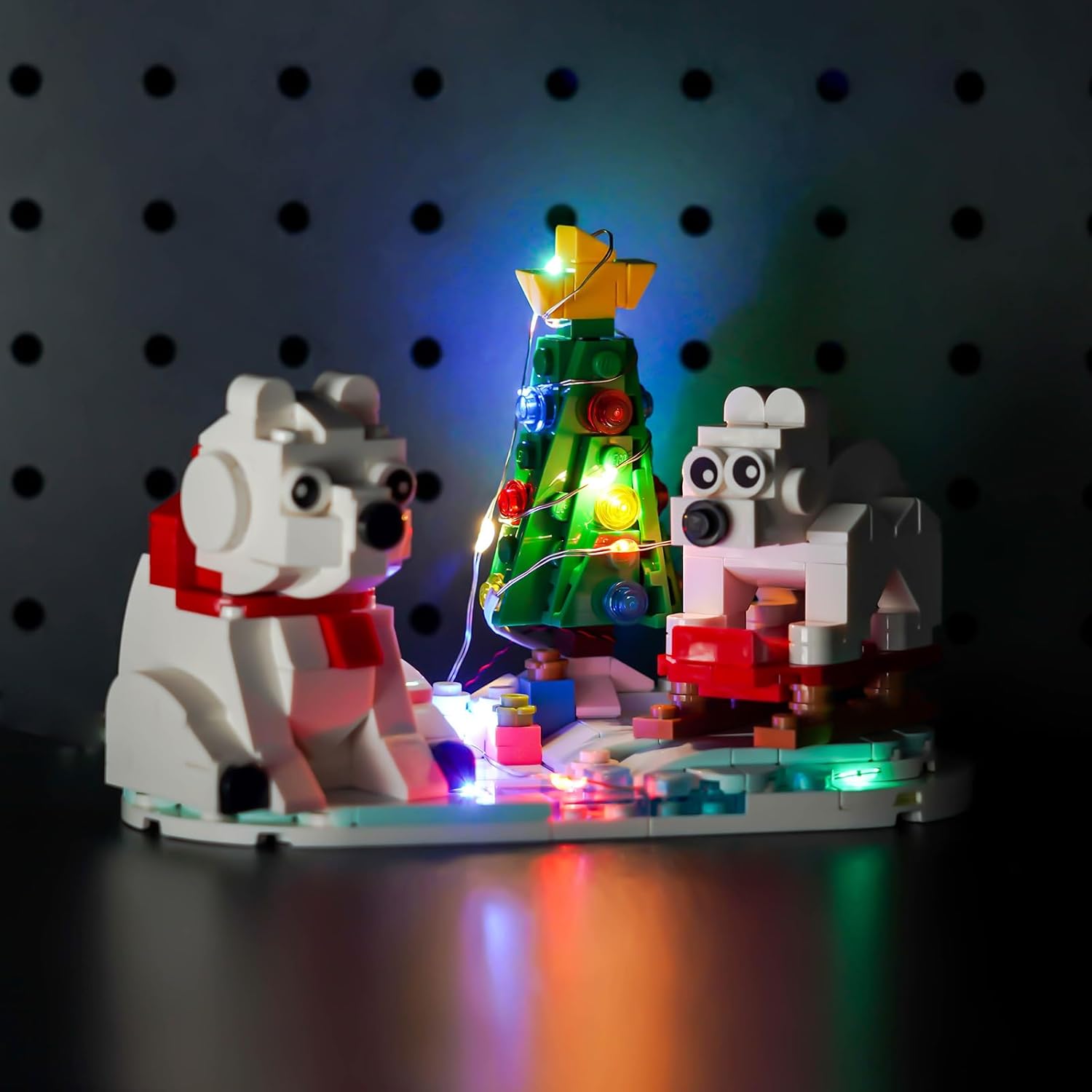 BrickBling Luz LED para Lego Wintertime Polar Bears 40571 Kit de construcción, luces de decoración de Navidad compatibles con Lego 40571, kit de