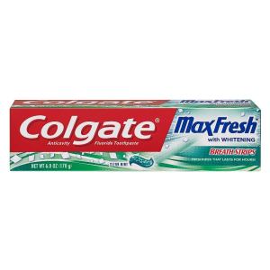 Colg Max Frsh Cln Mint Tp Tamaño 6z Colgate Max Fresh WMini Aliento Tiras Blanqueadoras Pasta de dientes Menta Limpia Colg Max Frsh Cln Mint Tp Tamaño 6z Colgate Max Fresh WMini Aliento Tiras Blanqueadoras Pasta de dientes Menta Limpia
