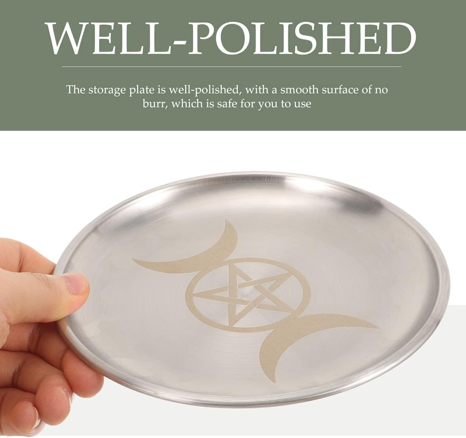 COHEALI Portavelas de placa de altar, quemador de incienso ritual, cuenco de oferta, bandeja decorativa para candelitas, suministros de tarot wicca