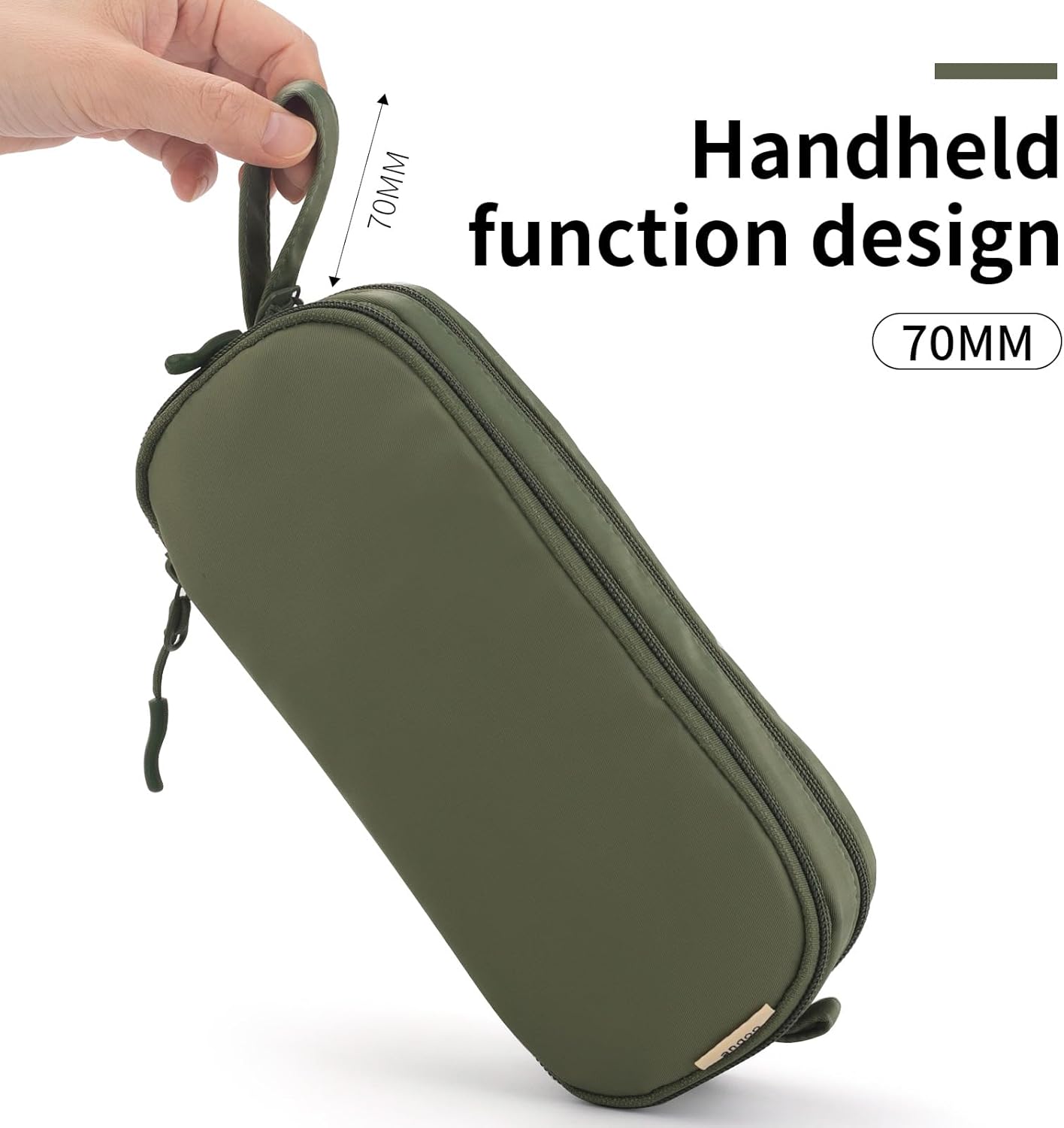 EASTHILL Estuche pequeño con asa para bolígrafo, suministros escolares, bolsa suave para adolescentes, color verde