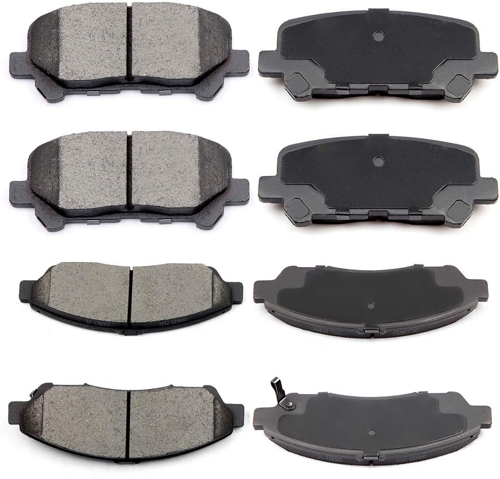 Pastillas de freno, ECCPP 8 kits de freno de cerámica para 2007-2013 para Acura MDX, 2010-2013 para Acura ZDX, 2009-2011 para Honda Pilot