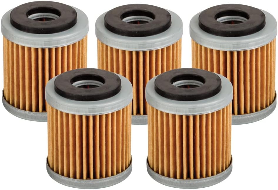Tusk Paquete de 5 filtros de aceite de primera línea para Yamaha YZ250F Monster Energy Yamaha Racing Edition 2023