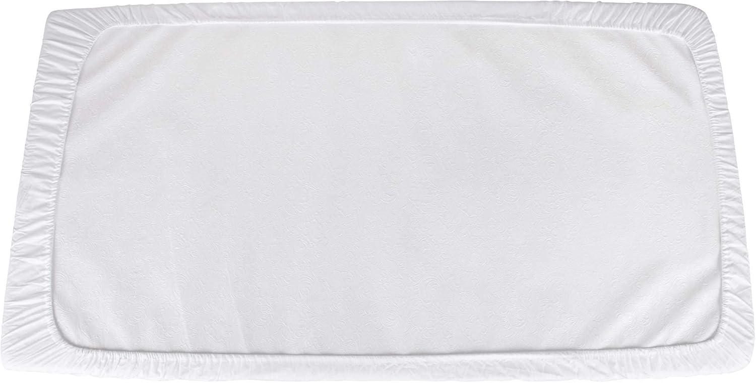 Superity Linen Sábana bajera blanca para cuna, 100% algodón, solo telas de calidad usadas y transpirables, se pueden lavar y secar a máquina, 28 x