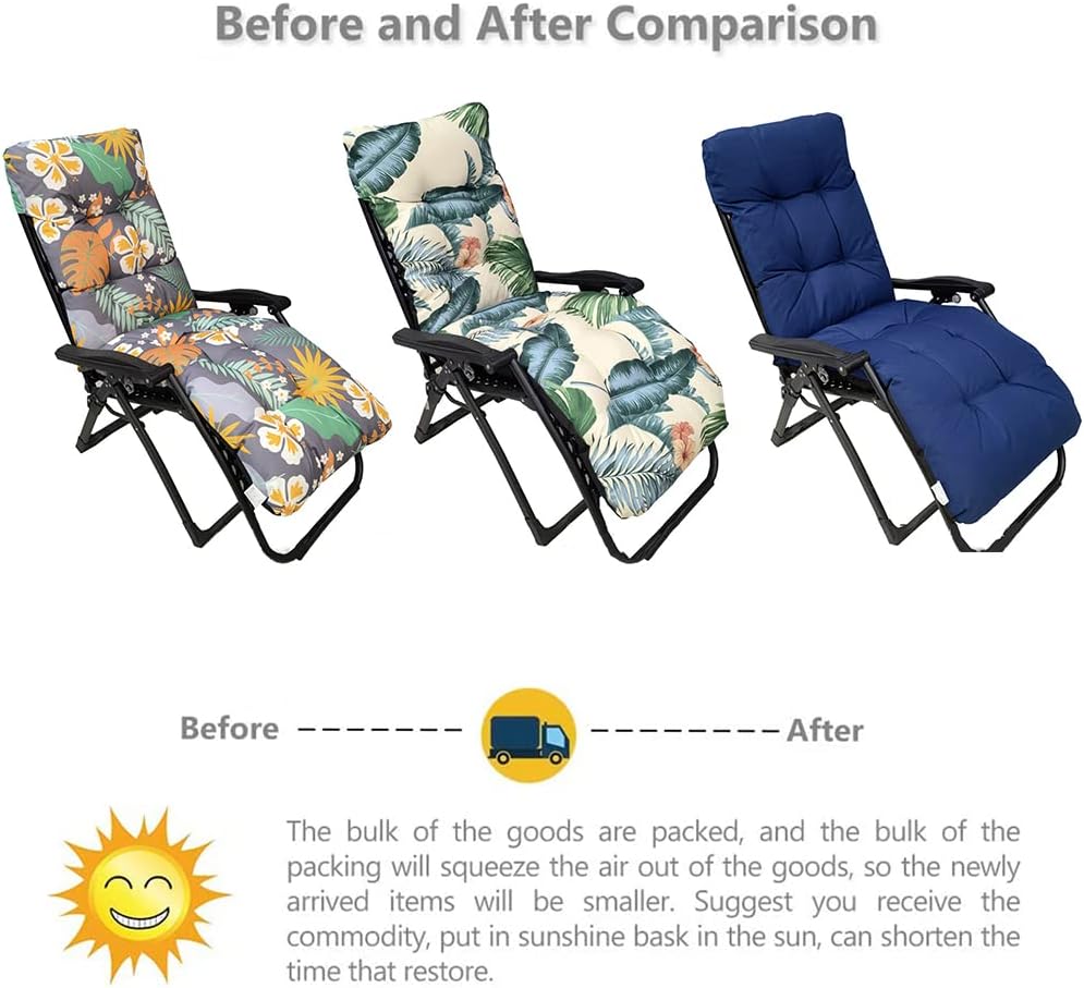 Cojín impermeable para silla de patio, para interiores y exteriores, con estampado floral, repuesto con lazos, cojín para silla mecedora, cojín