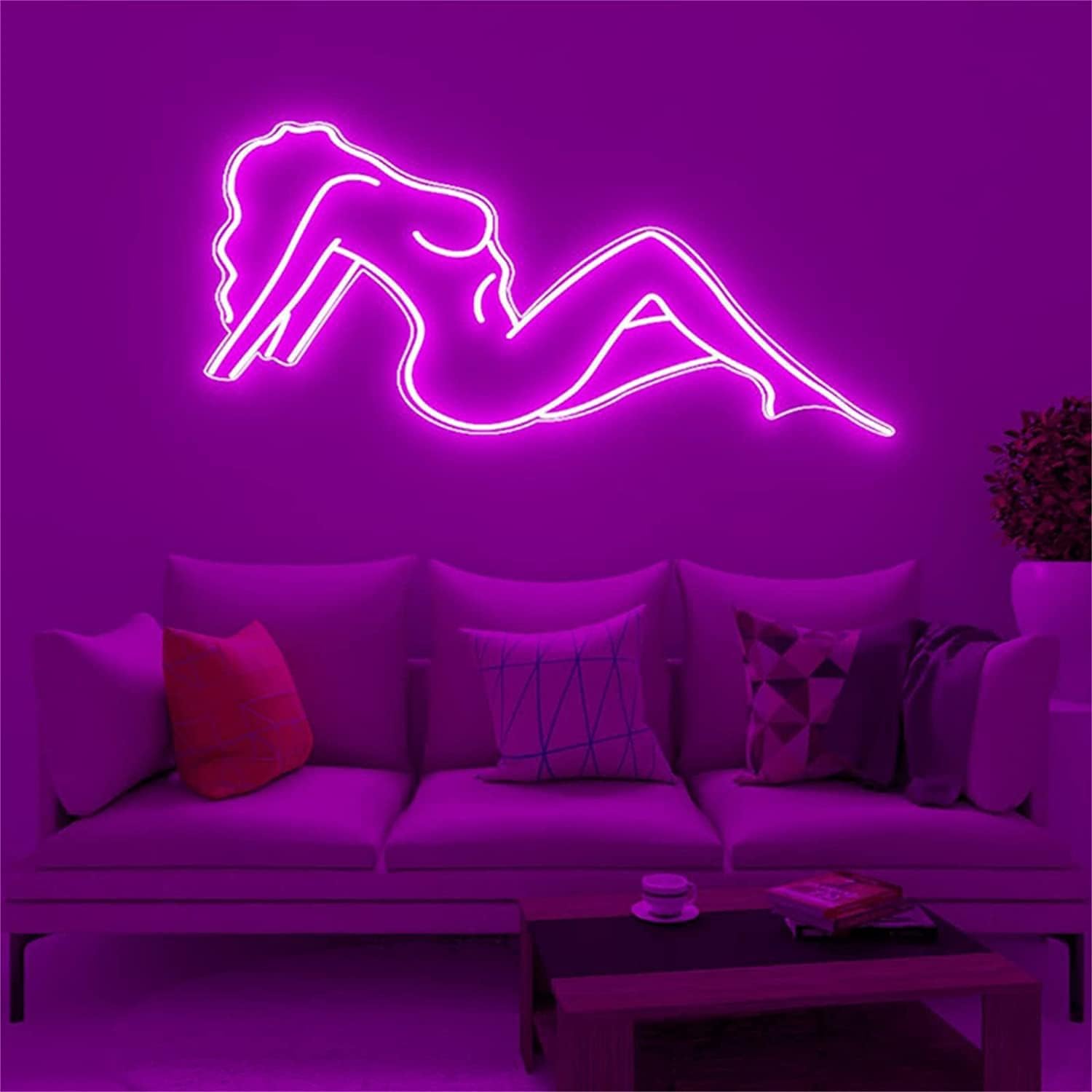 Luz nocturna de neón, letrero de neón para mujer sexy, letrero de neón para decoración de pared, para decoración de pared, para decoración del