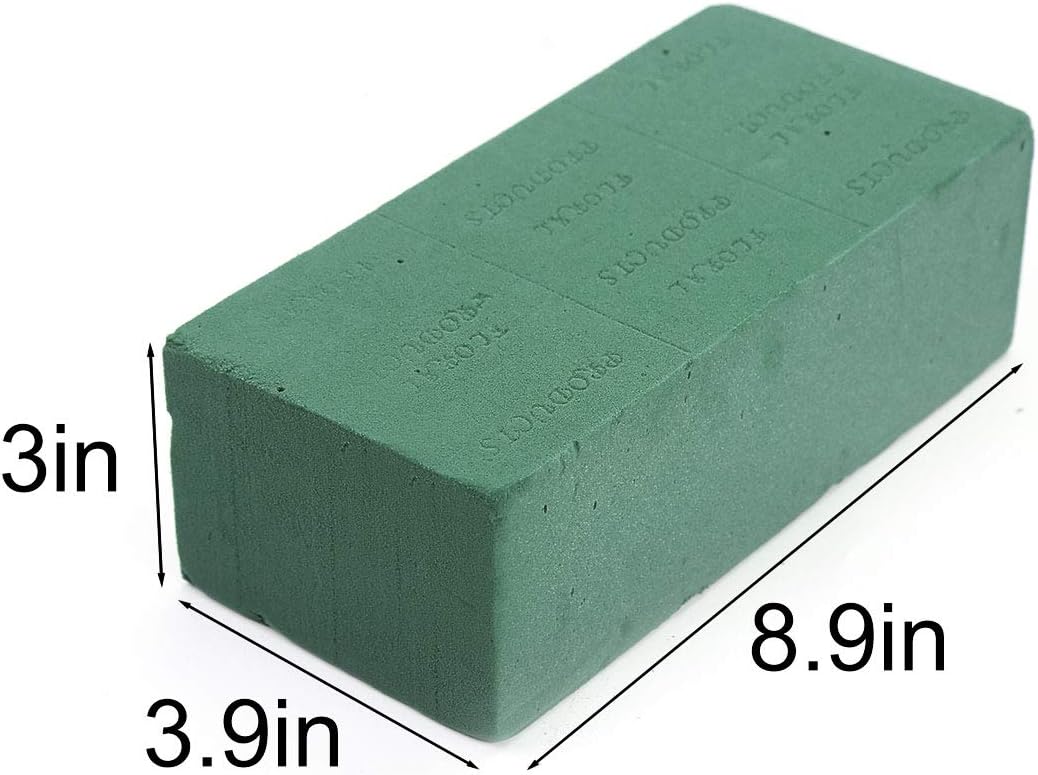 3 ladrillos de espuma floral, bloques verdes de espuma de flores para floristería, suministros de ladrillo para manualidades de floristería