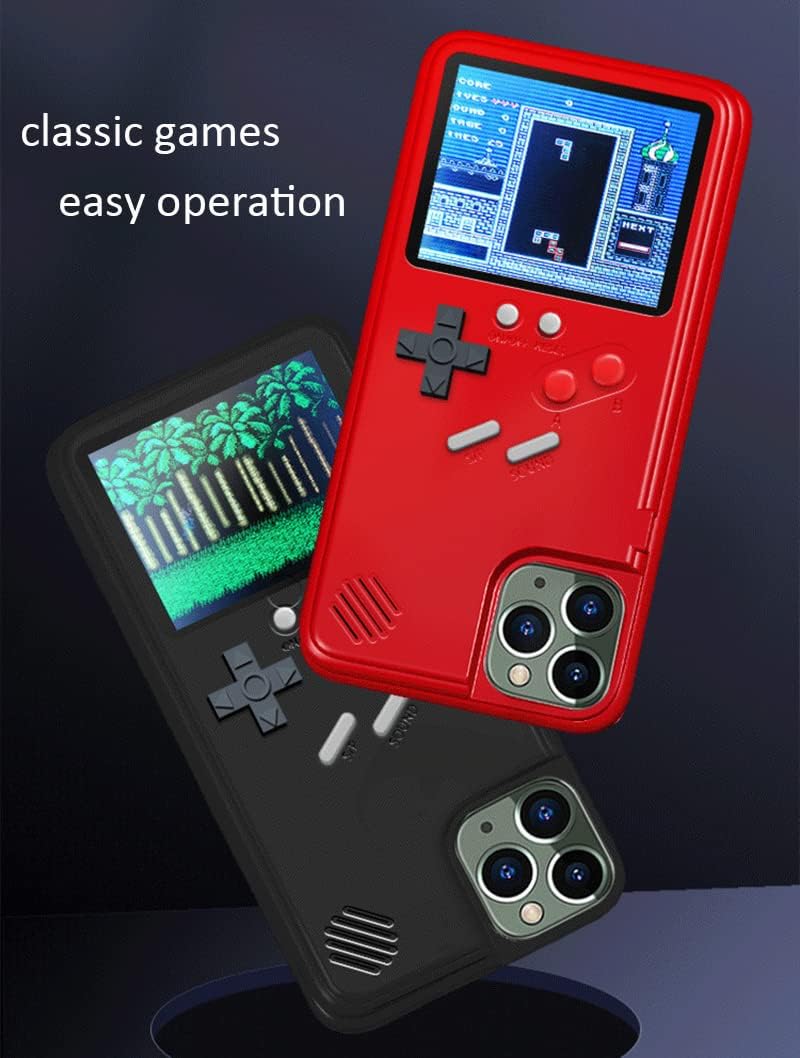 KJArrow Gameboy – Funda para iPhone 13, diseño retro con 36 colores para iPhone 13, color negro