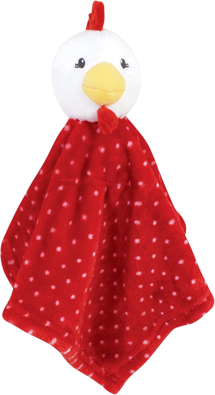 Hudson Baby Manta de felpa unisex para bebé con manta de seguridad, pollo, talla única