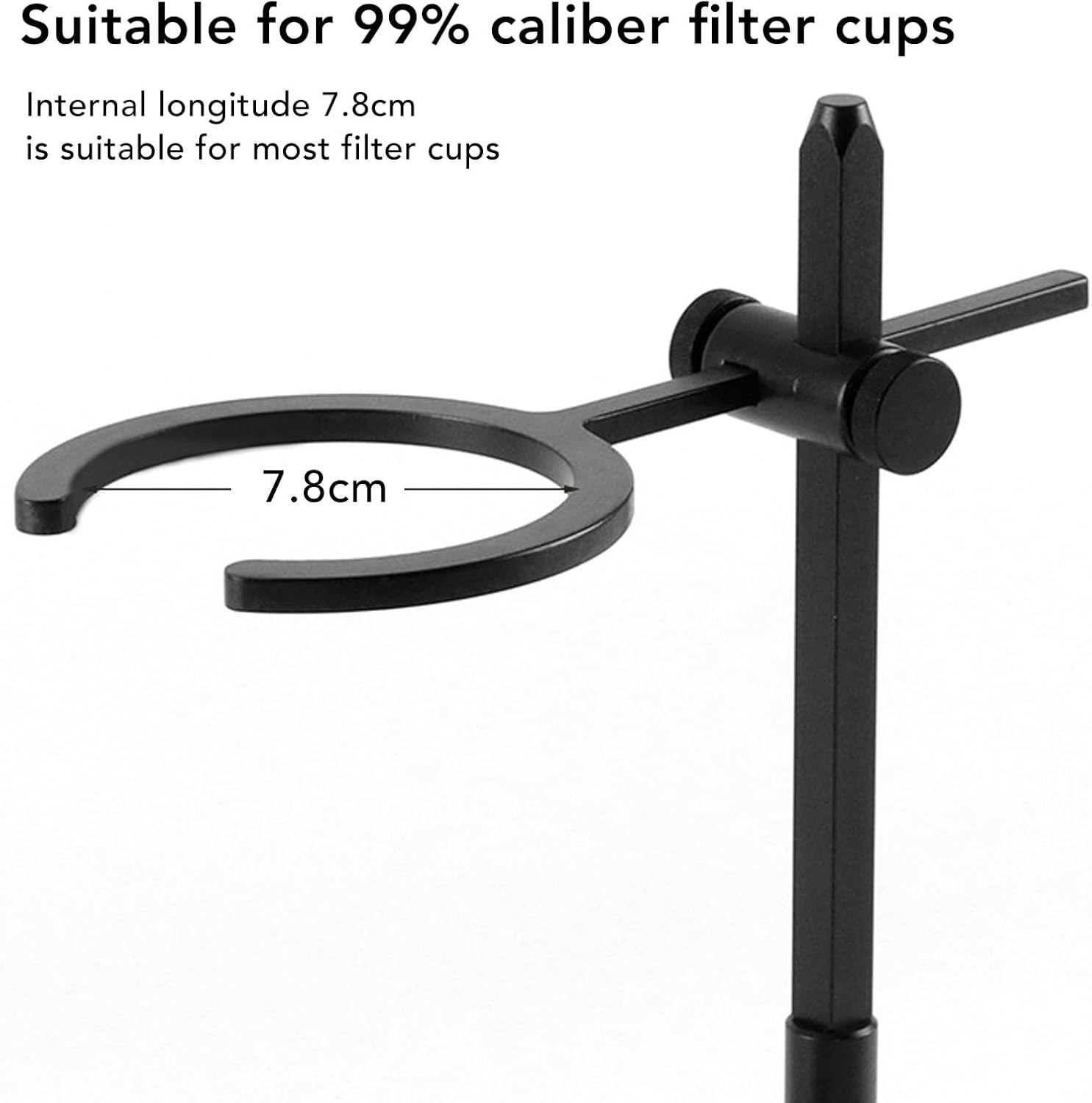 Atyhao Soporte para gotero de estación de café, con soporte ajustable de aleación de aluminio, cafetera de goteo con filtro de acero inoxidable