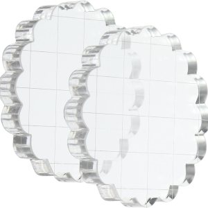 PATIKIL Bloque de sello acrílico de 2 pulgadas, paquete de 2 bloques de estampado transparentes con líneas de cuadrícula, bloques de montaje PATIKIL Bloque de sello acrílico de 2 pulgadas, paquete de 2 bloques de estampado transparentes con líneas de cuadrícula, bloques de montaje