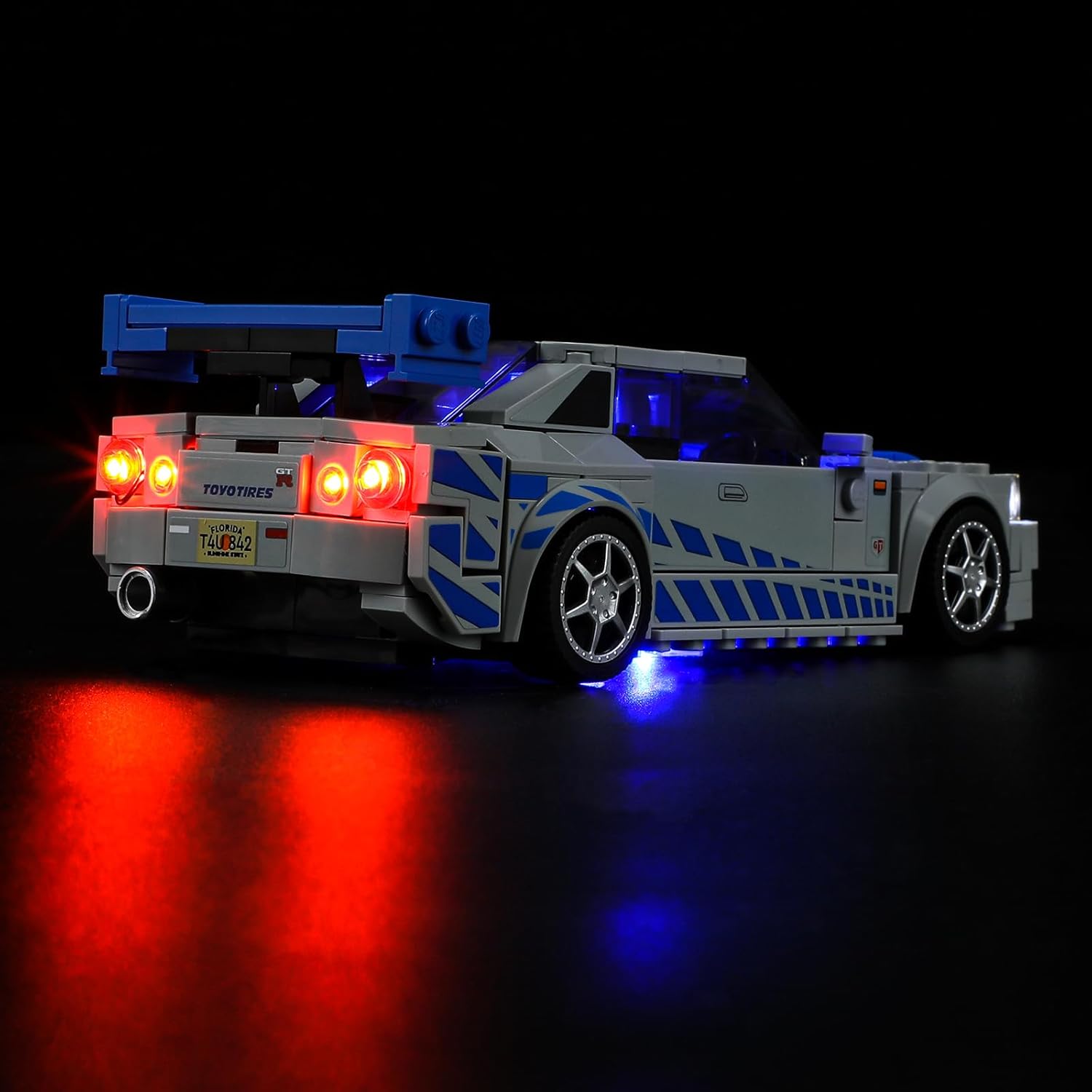 Kit de iluminación LED para Speed Champions 2 Fast 2 Furious Nissan Skyline GT-R (R34), compatible con el modelo LEGO-76917 Building Block, modelo