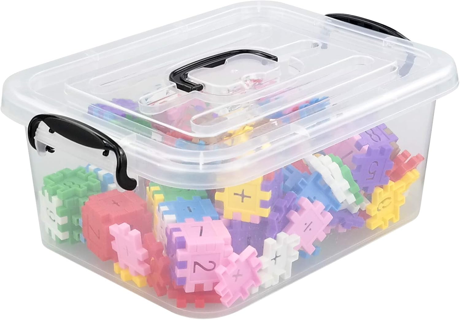 Bringer Paquete de 2 cajas de almacenamiento de plástico, cajas de cierre transparente de 8 L