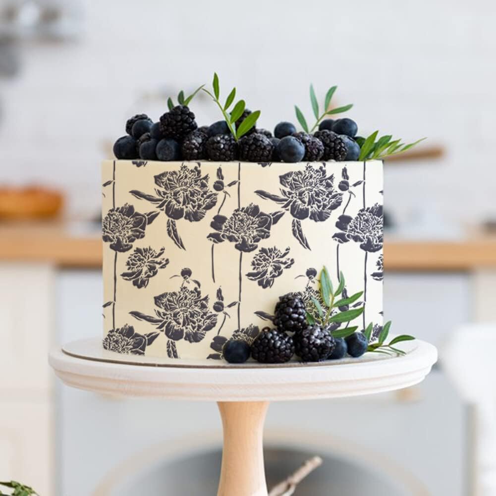 Plantillas de pastel de malla de flores para glaseado real,Plantillas de pastel de decoración de crema de mantequilla,Plantilla de encaje de pastel
