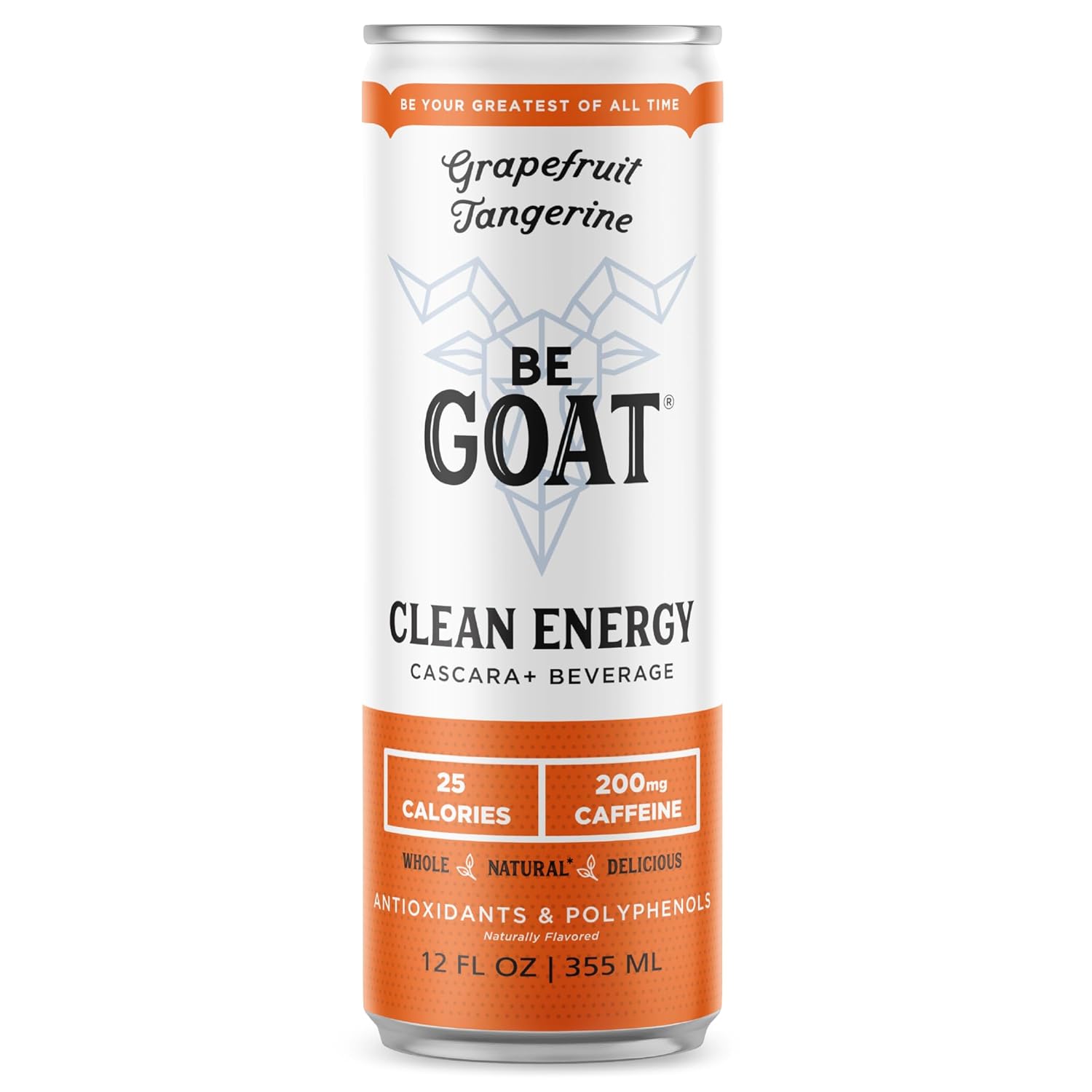 Clean Energy Drink  Sin OMG, vegana, sin gluten, a base de plantas con 200 mg de cafeína, 25 calorías y 7 carbohidratos netos  Cafeína natural de