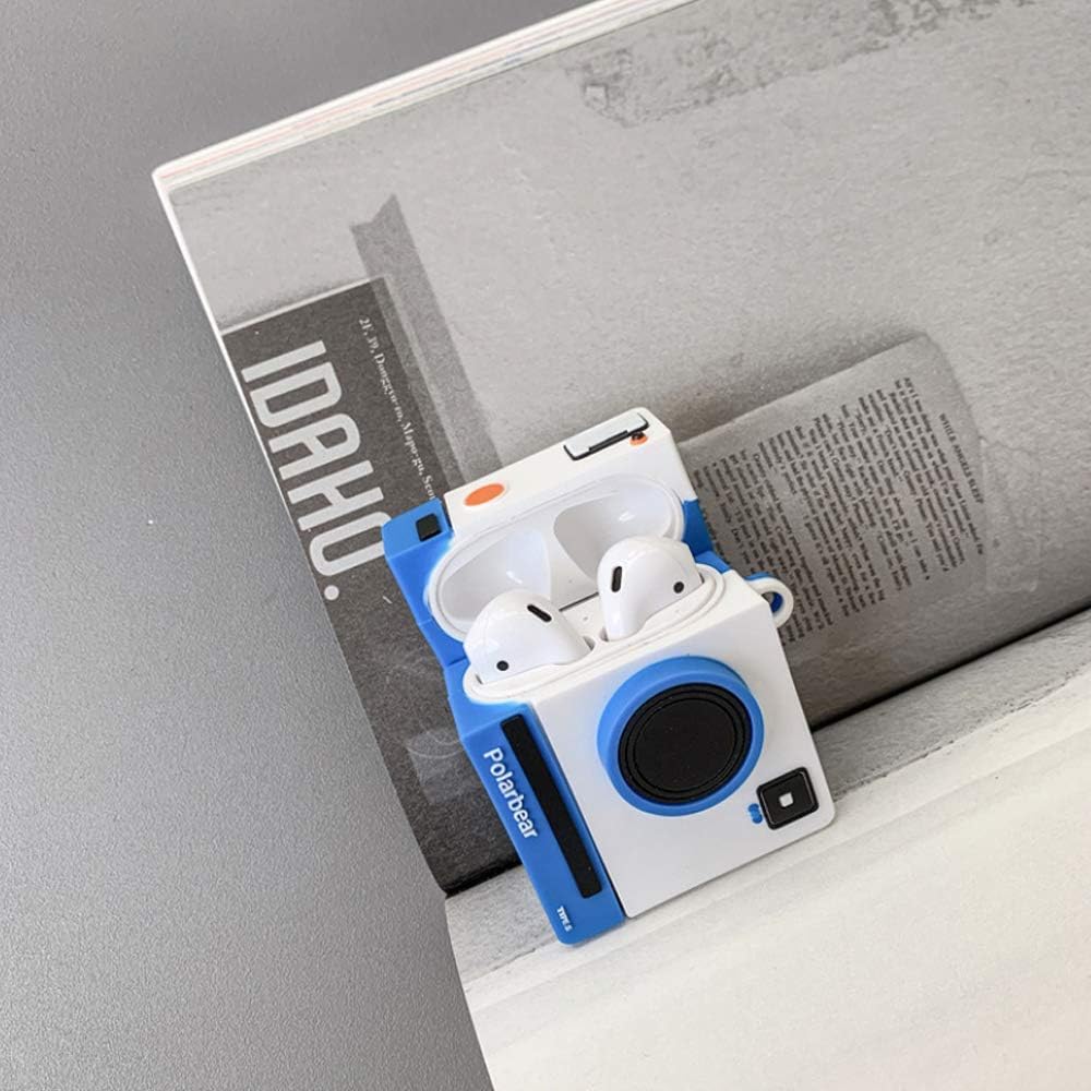 Funda compatible con cámara AirPods 12, funda protectora de silicona retro para AirPods, niños, adolescentes, niños y niñas, divertida funda Kawaii