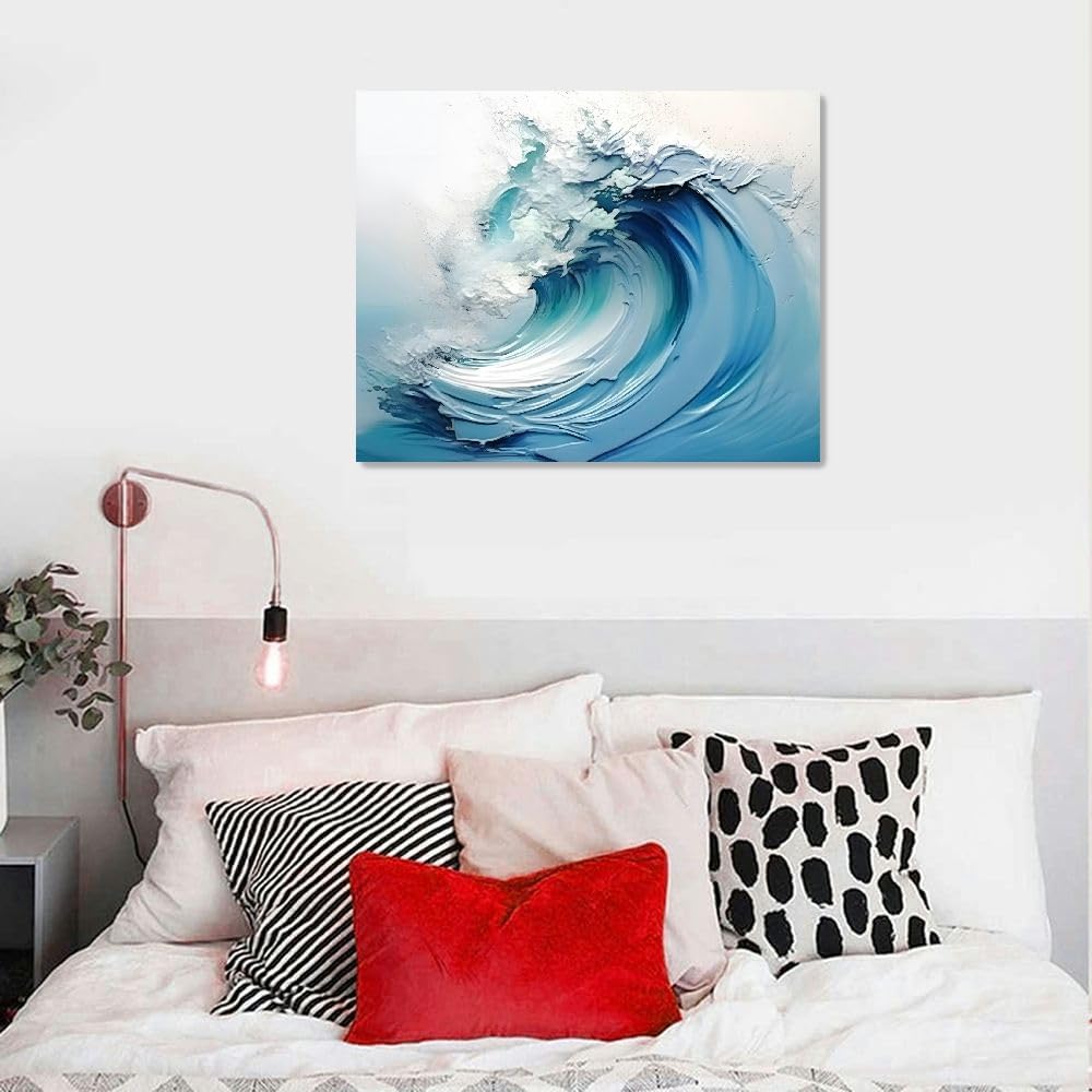 Algasan Canvas Painting Canvas Wall Art Picture 20x16in for Living Room Bedroom Fall Decor Wavy