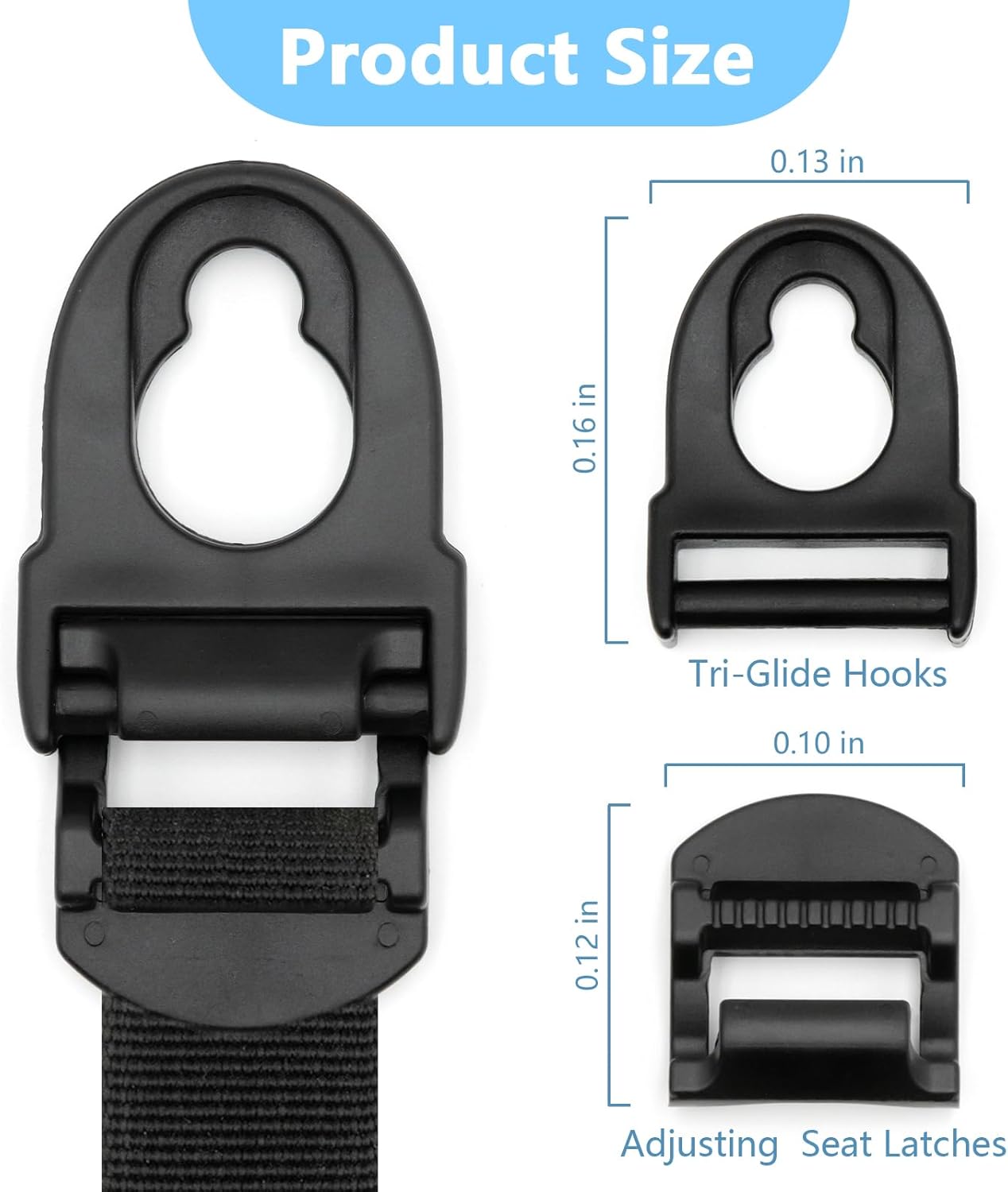Clip de reparación de asiento de kayak, kit de repuesto de clips de asiento de kayak, ganchos de asiento de repuesto para kayak, kit de reparación