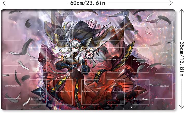Alfombra de juego Mlikemat Cartesia The Virtuous TCG CCG OCG Trading Card Game Mat con zonas + bolsa gratis (ZD014-346-A)