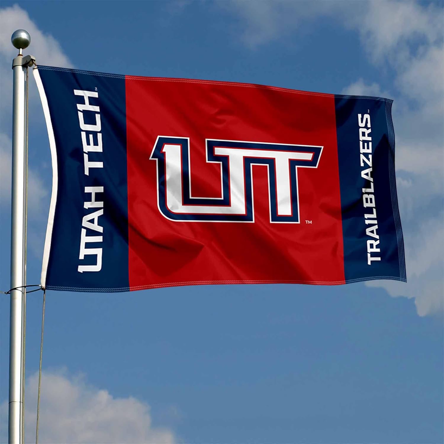 Bandera grande con ojales de Utah Tech Trailblazers