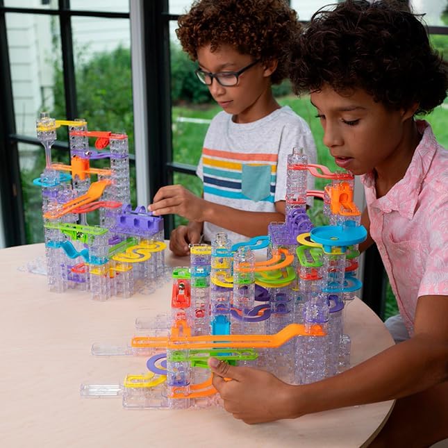 Fat Brain Toys Trestle Tracks Pro – Carrera modular de mármol de 274 piezas, juguete STEAM, a partir de 8 años
