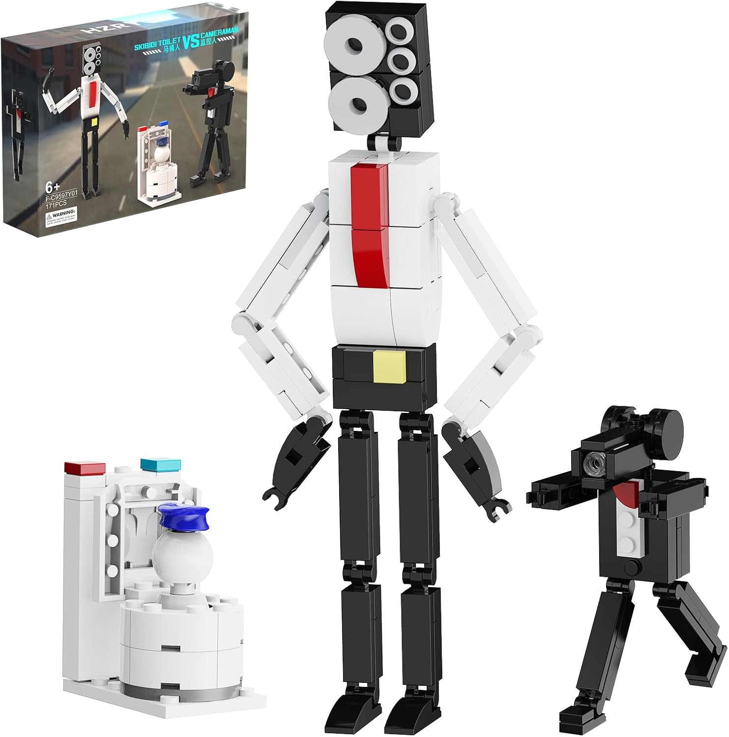 Skibi – Juego de figuras de acción de inodoro 3 en 1, Skibi, camarógrafo, altavoz, titan, juego de terror, modelo, juguetes coleccionables, kit de