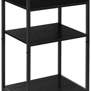 Soporte para impresora de 3 niveles debajo del escritorio, mesa pequeña para impresora con cajones de almacenamiento, estante de impresora de madera Soporte para impresora de 3 niveles debajo del escritorio, mesa pequeña para impresora con cajones de almacenamiento, estante de impresora de madera