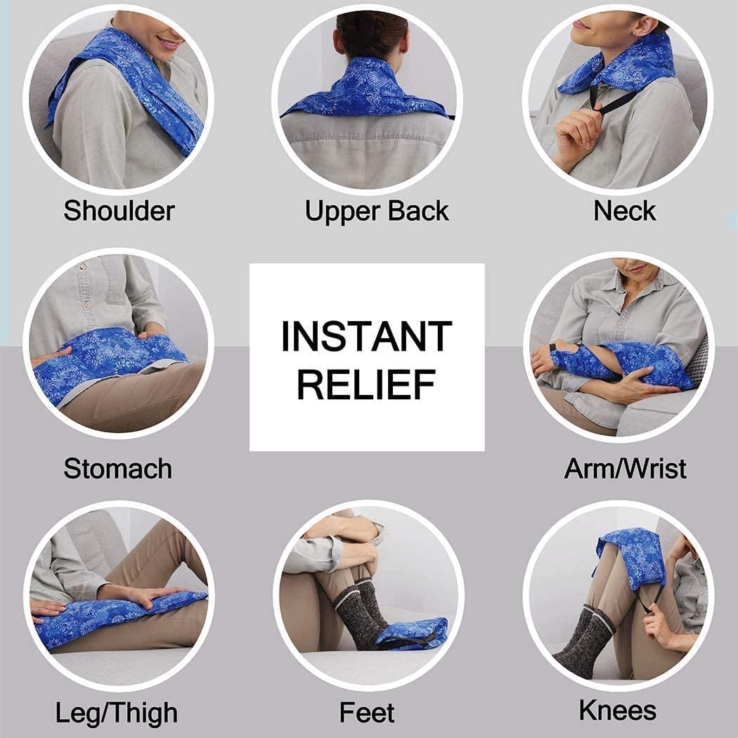 Hot Pockets Calentador de cuello para microondas, envoltura térmica para el cuello con funda lavable, almohadilla térmica para cuello, dolores