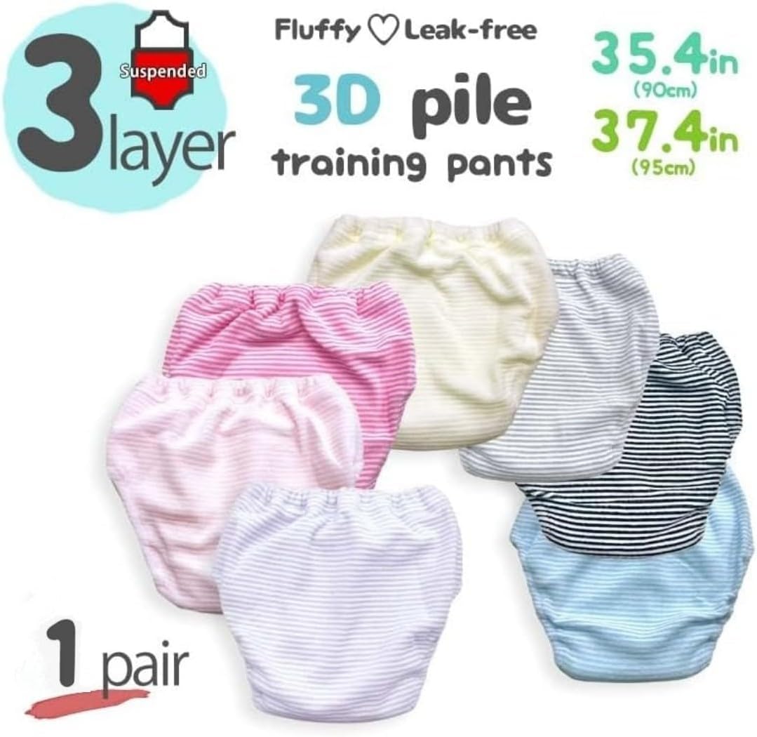 3 capas, tipo fácil de secar Pantalones de entrenamiento esponjosos. Estilo de pila 3D sin fugas. Rosa hada 39.4 pulgadas (39.4 in) 35.2 libras