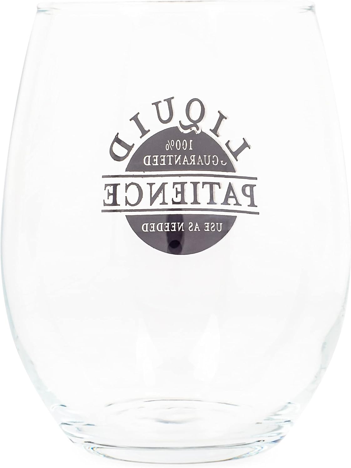 Elanze Designs Liquid Patience – Copa de vino sin tallo, color negro, 14 onzas