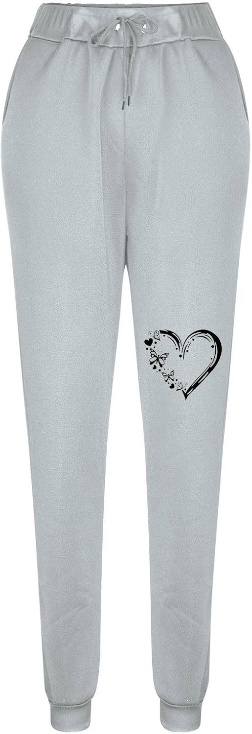 Pantalones deportivos de cintura alta para mujer, holgados, pantalones deportivos para gimnasio, ajuste atlético con bolsillos 2023, Ofertas E-gray