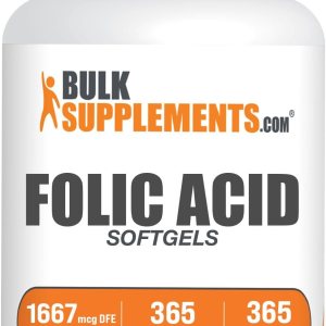 BULKSUPPLEMENTS.COM Ácido fólico 1000mcg – Cápsulas blandas de ácido fólico, vitamina B9, suplemento de ácido fólico, vitaminas prenatales de ácido BULKSUPPLEMENTS.COM Ácido fólico 1000mcg – Cápsulas blandas de ácido fólico, vitamina B9, suplemento de ácido fólico, vitaminas prenatales de ácido