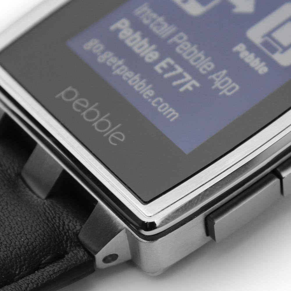 Armor Suit Pebble Steel – Protector de pantalla para reloj inteligente (2 unidades), cobertura completa, protector de pantalla MilitaryShield para
