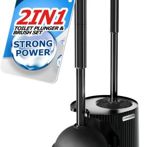 Juego de émbolo y cepillo de inodoro 2 en 1, émbolo de mango extendido, juego de émbolo de cepillo de inodoro, herramientas de limpieza de baño, Juego de émbolo y cepillo de inodoro 2 en 1, émbolo de mango extendido, juego de émbolo de cepillo de inodoro, herramientas de limpieza de baño,