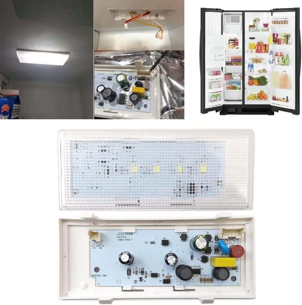 Repuesto de luz LED W10515058 para Whirlpool WRS322FDAM00, WRS322FDAM01, WRS322FDAM02, WRS322FDAM03, WRS322FDAM04, WRS537SIAB00, WRS537SIAF00