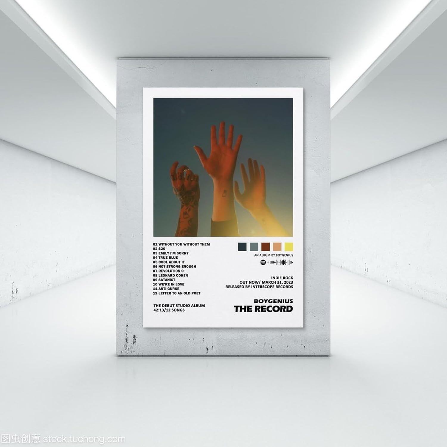 Póster de Boygenius The Record Music Album Póster en lienzo artístico y arte de pared, decoración colgante para carteles modernos de pasillo