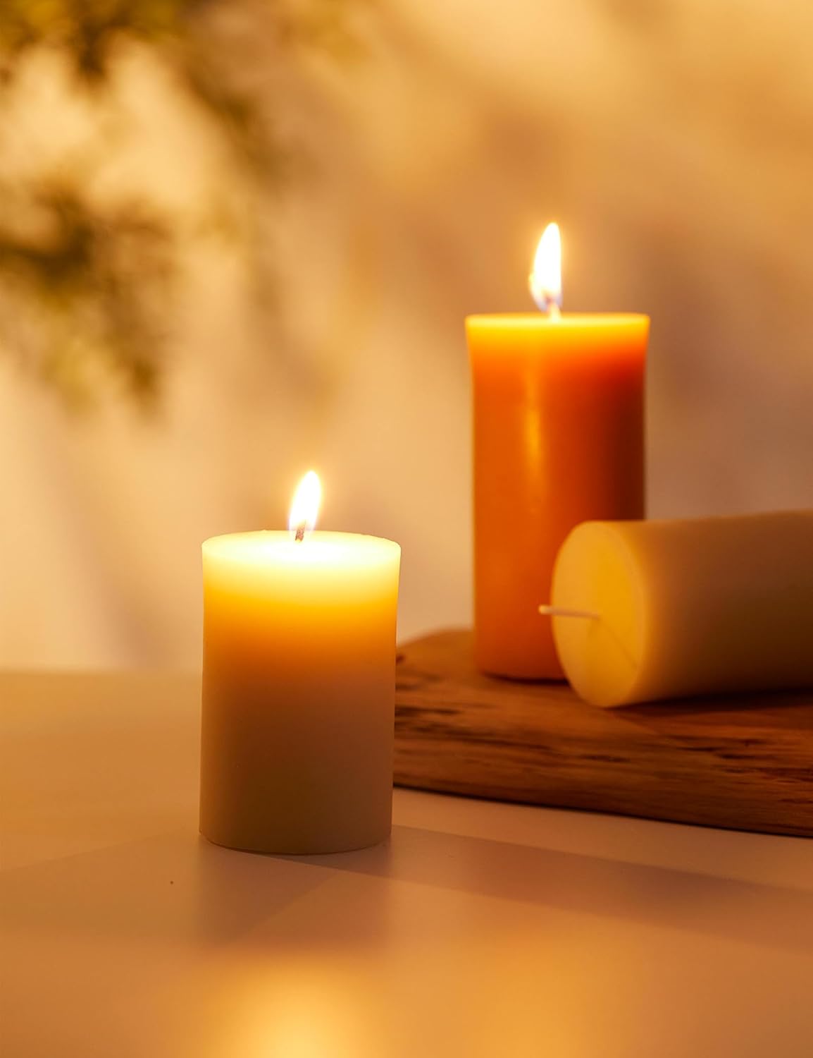 olorvela Velas grandes de cera de abejas  Velas de cera de abejas para el hogar, velas de pilar de 3 x 6 pulgadas, velas de cera 100% pura