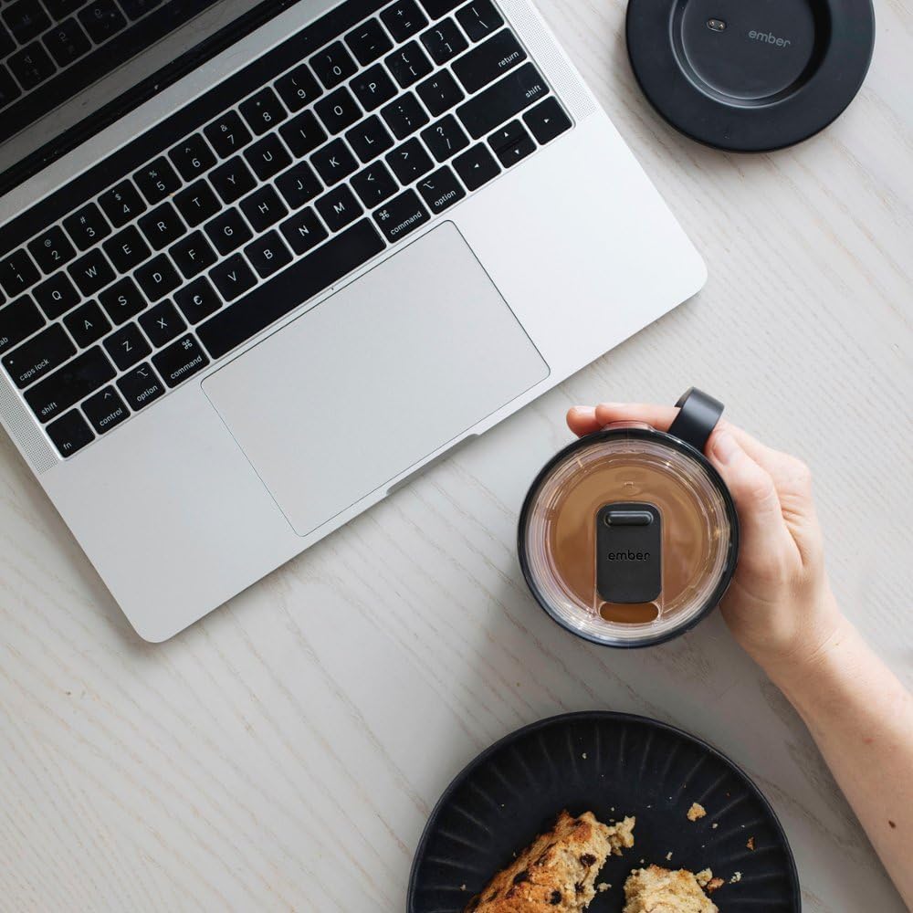 Ember – Taza inteligente con control de temperatura, 2, 10 onzas, oro rosa, duración de la batería de 1.5 horas, taza de café térmica controlada por