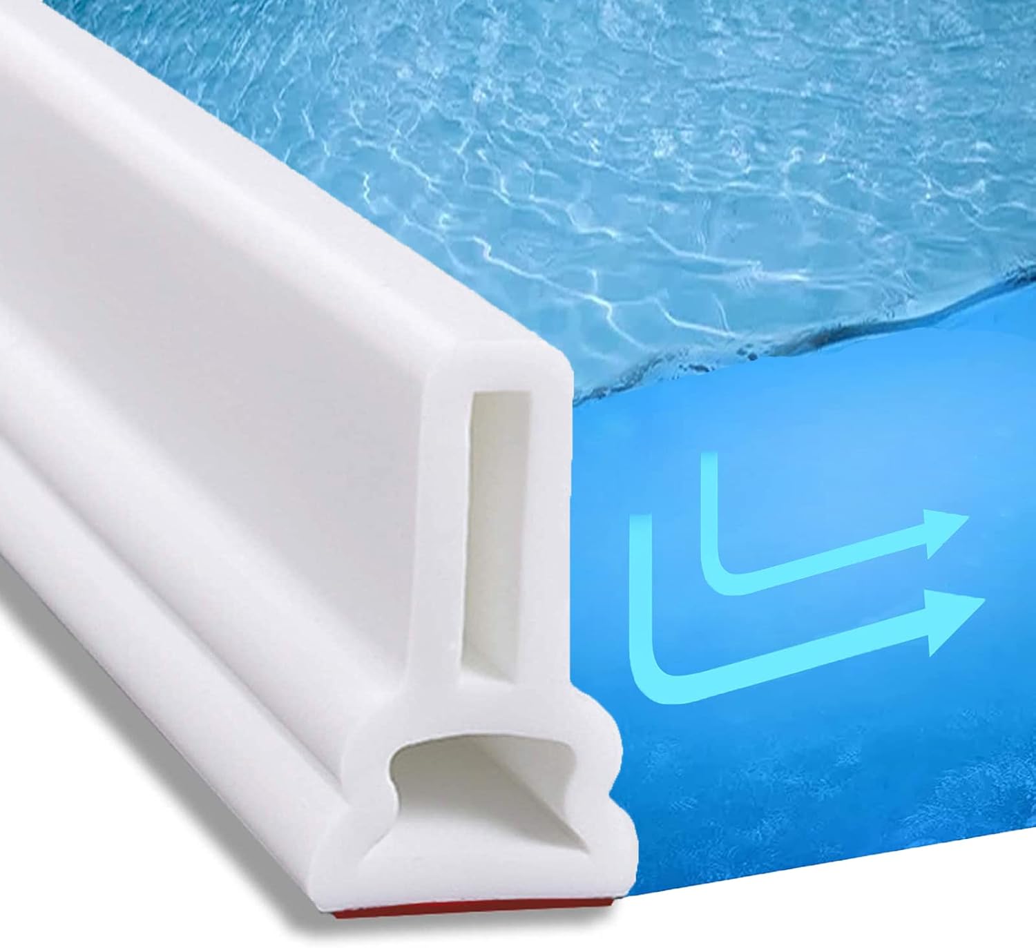 Presa de agua plegable de 39 pulgadas para regadera de silicona, sistema de retención de barrera para baño, cocina, separación húmeda y seca,