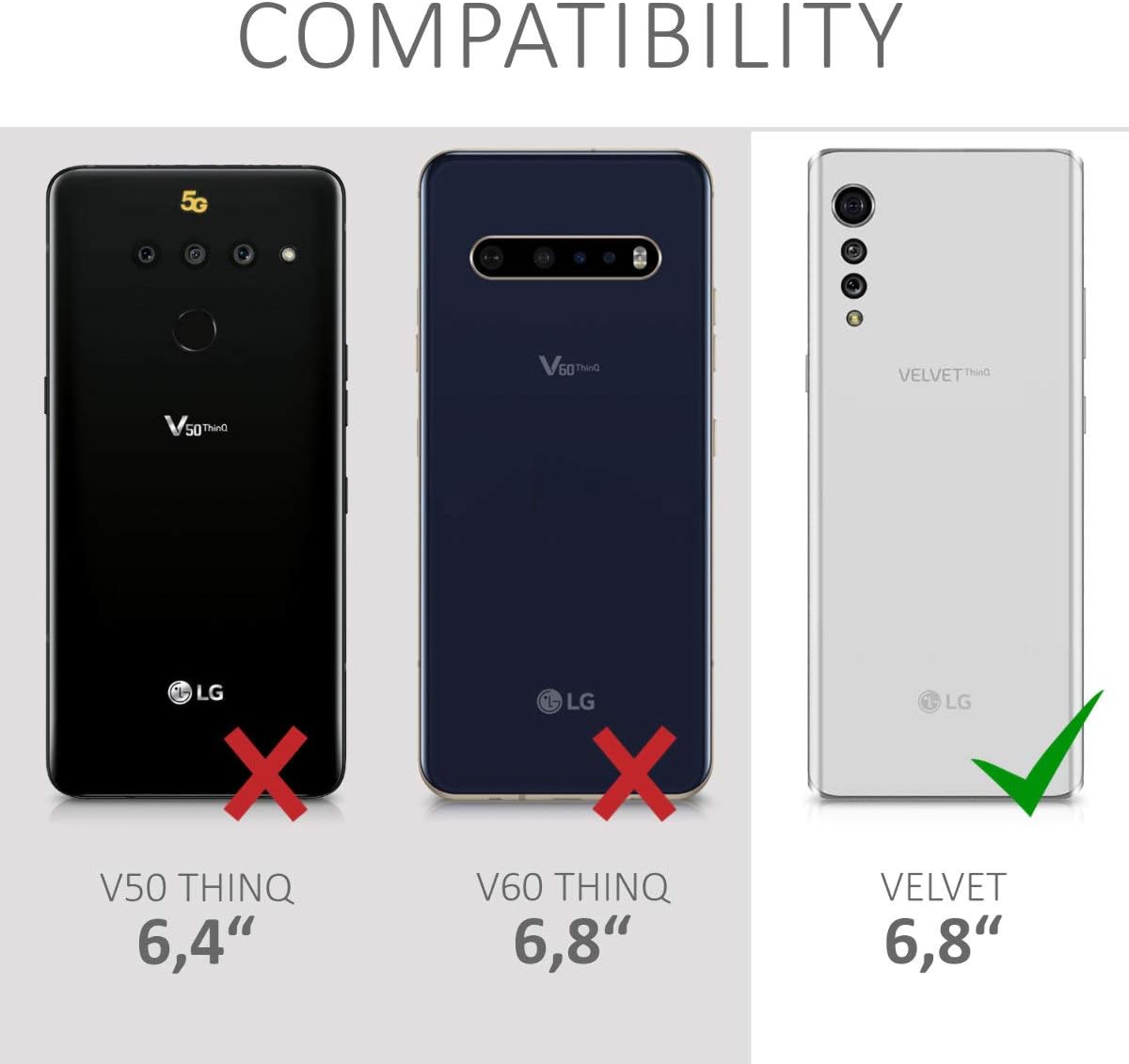 kwmobile Funda compatible con LG Velvet Case – Funda protectora de silicona TPU suave y delgada – Negro mate