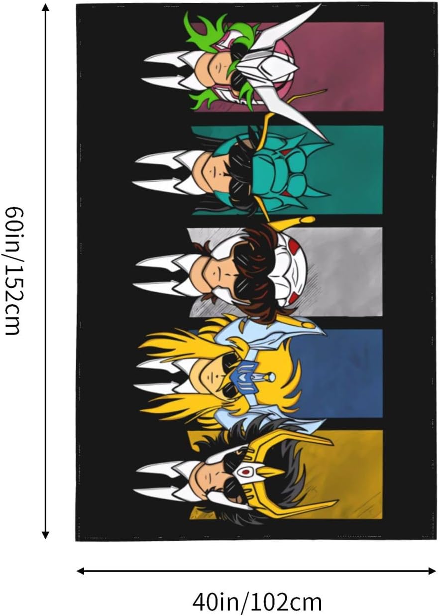 Tapiz de Saint Seiya, para dormitorio, sala de estar, arte para el hogar, franela suave, decoración para colgar, tapiz de 60 x 40 pulgadas