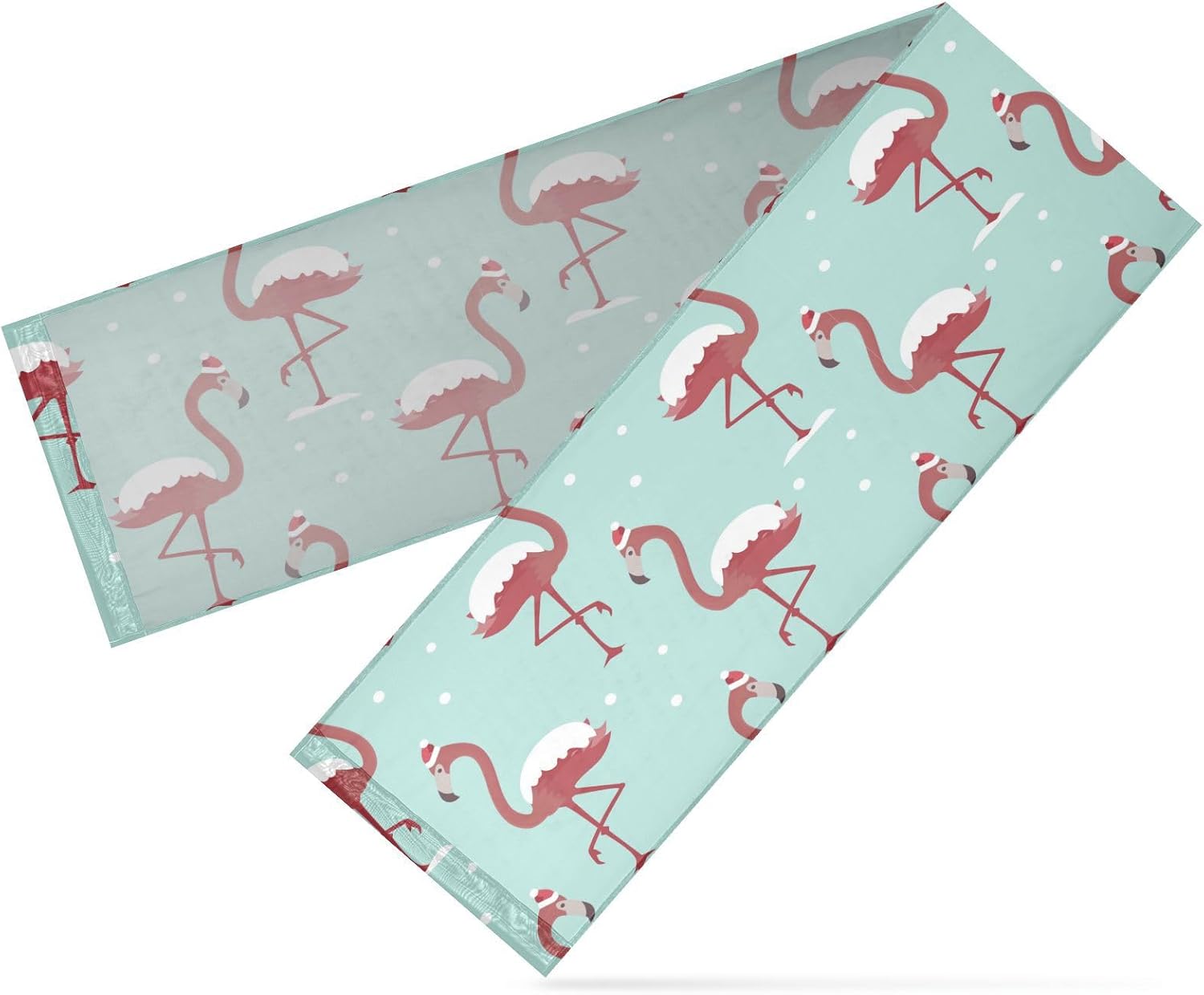 Christmas Flamingo Red Hat Table Runner Fall Table Runner for Kitchen Decorations Christmas Table Runner 120 Inches Long