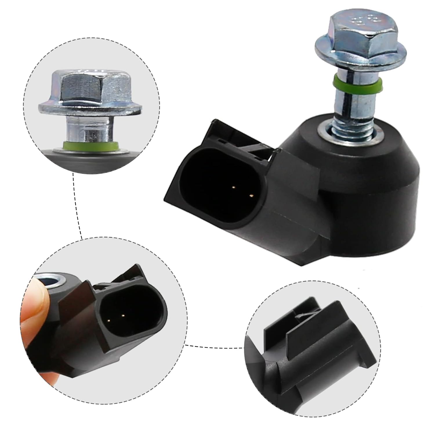 12570125 Sensor de detonación de golpe de encendido apto para Chevrolet Malibu Savana Sierra Silverado Suburban Tahoe Terrain Trailblazer Traverse