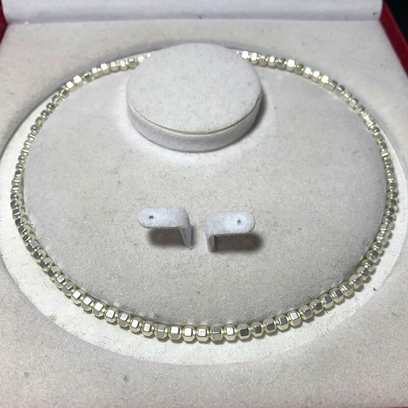 Hoscus – Cuentas de piedra natural mate y lisas con chapado en hematita prismática dorada y plateada para hacer joyas, pulseras y collares de 0.157