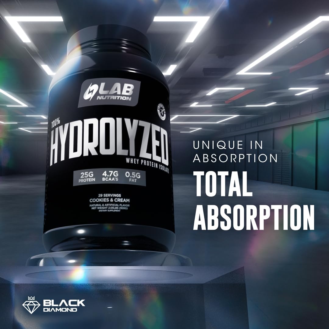 Aislado de proteína de suero 100% hidrolizado (2 libras, sabor a chocolate) 0.88 oz de proteína, desarrolla músculo, crecimiento muscular magro,