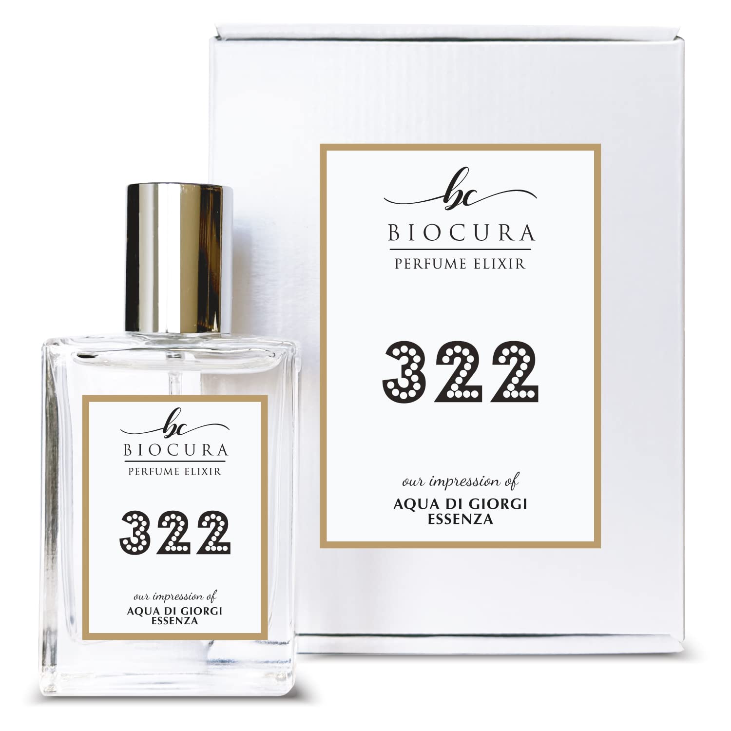BC Perfume 322 Inspired by Aqua Di Giorgi Essenza para hombres, réplica de fragancias Dupes, Eau de Parfum botella en aerosol, 1.7 fl oz1.7 fl oz-X1