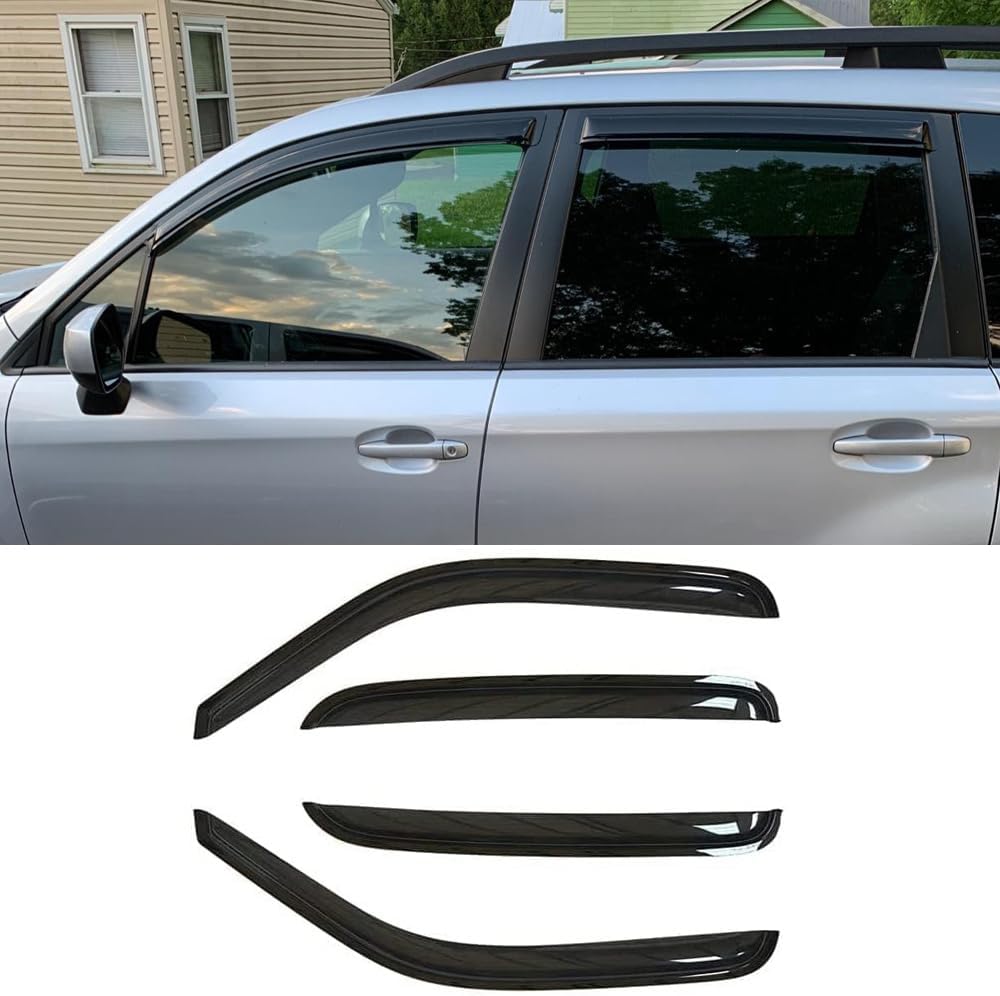 Deflector de viento para ventana lateral impermeable SUB27, 4 piezas de repuesto protector de lluvia, visera de ventana para Subaru Forester
