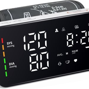 Monitor de presión arterial recargable de brazo superior BP Monitor de brazalete Pantalla LED Máquina de presión arterial Transmisión de voz Uso Monitor de presión arterial recargable de brazo superior BP Monitor de brazalete Pantalla LED Máquina de presión arterial Transmisión de voz Uso