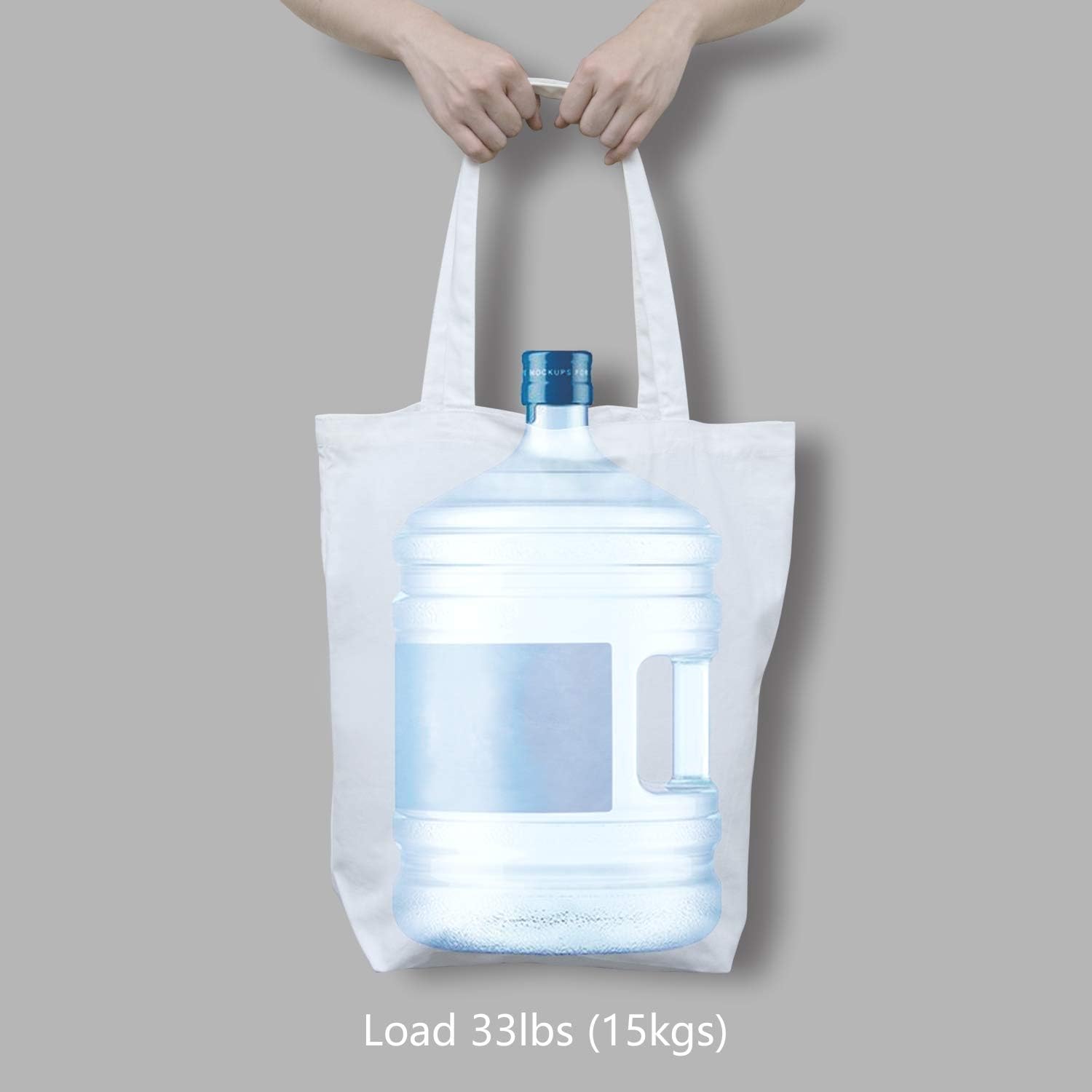 TOPDesign – Bolsa de lona de algodón súper fuerte, grande de 10 onzas